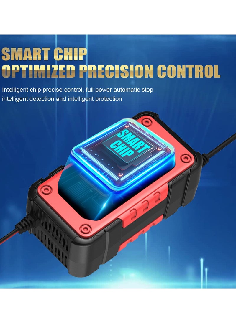 General 12V 7A LCD Car/Motorcycle Pulse Repair Battery Charger AGM Lead Acid Storage Charger  - Image 5