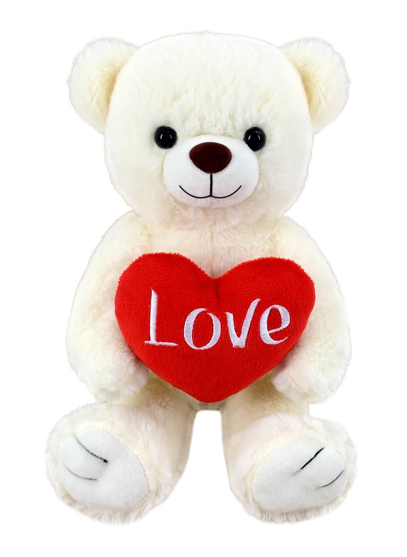 Party Magic - Bear with Heart Cream 25cm - Image 1