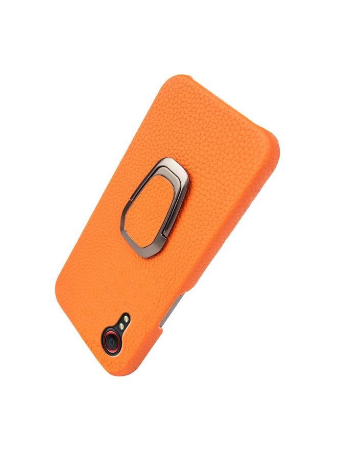 S-TOP Case For Samsung Galaxy Xcover 5 / Xcover 5s Ring Holder Litchi Texture Genuine Leather Phone Case - Image 5