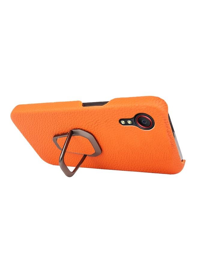 S-TOP Case For Samsung Galaxy Xcover 5 / Xcover 5s Ring Holder Litchi Texture Genuine Leather Phone Case - Image 3