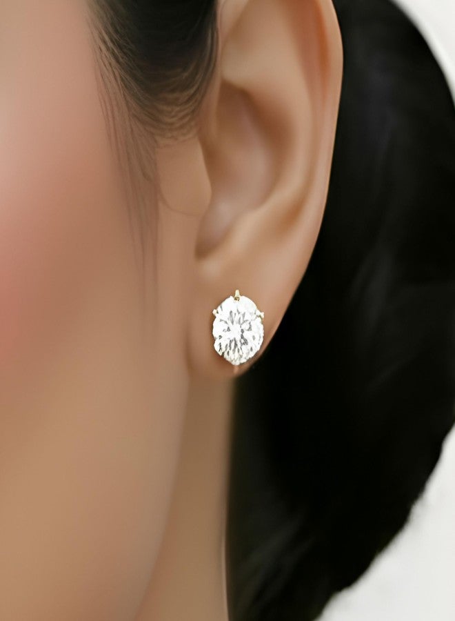 BLACKBOX Gold Plated CZ Stud Earrings for Women - Hypoallergenic Korean Style Crystal Studs| Daily use Jewellery| Best Gift for Birthday, Anniversary & Wedding - Image 5
