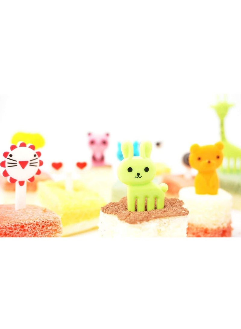 Snack attack 50 Pcs Food Fruit Fork Picks for Kids Cute Animals Bento Box Decor ForksCake Little Forks Dessert Forks Mini Cartoon Toothpick for Cake Dessert Pastry Party Supply - Image 5