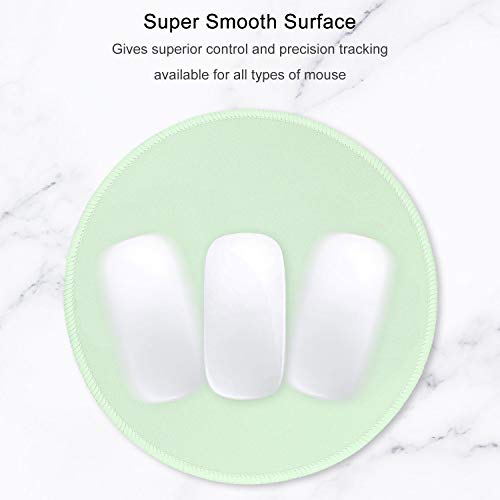 Hsurbtra Mouse Pad, Premium-Textured Small Round Mousepad 8.7 x 8.7 Inch Lake Green, Stitched Edge Anti-Slip Waterproof Rubber Pretty Cute Computer Mat for Office Home Gaming Laptop Men Women Kids - Image 3