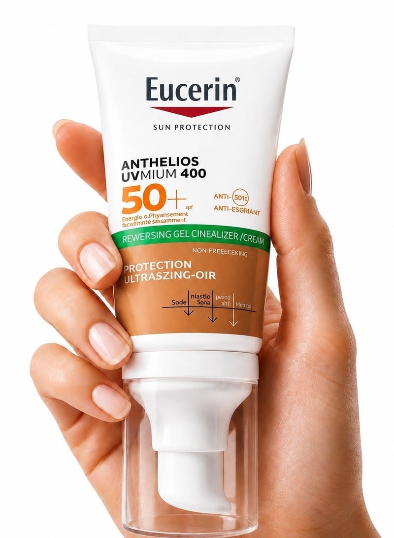 Eucerin Innovation Anthelios UVMUNE 400 50+ Oil Control Gel Cream Anti- Brilliance 50.0ml Non-Tinted 50ml - Image 1