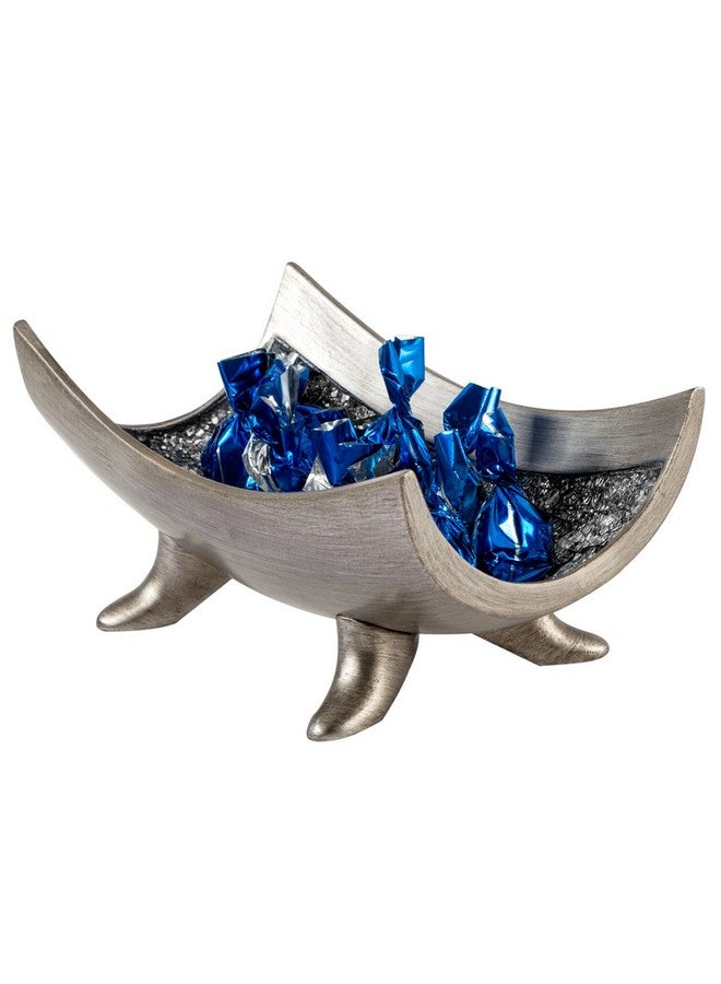 Creative Scents وعاء مركز الإبداعي من شونفيرك الفضي - ديكور طاولة القهوة - زينة مركز الطاولة لغرفة الطعام أو غرفة المعيشة أو طاولة المدخل - وعاء زخرفي - أفضل هدية زفاف/عيد ميلاد - Image 5