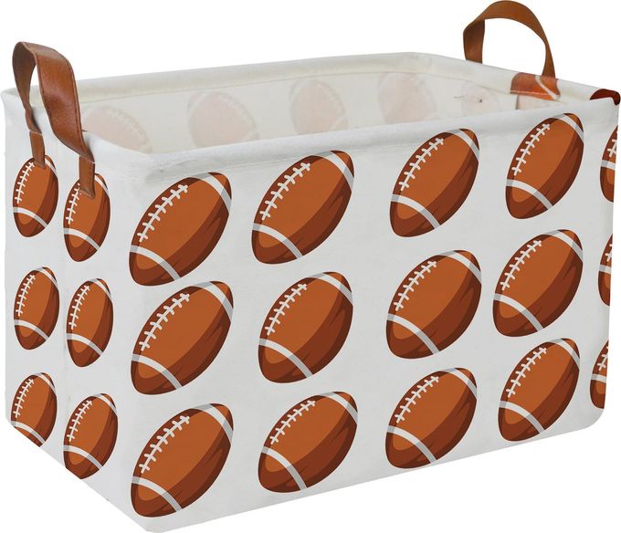 RECTANGULAR STORAGE BASKET STORAGE BIN GIFT BASKET ROOM DECORRUGBY