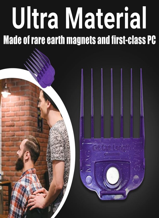 Vetmor Magnetic Clipper Guards Guide Comb Set Compatible with Andis Master Hair Clippers,Size form to 1/16 to 1 in,10pcs Purple - Image 5