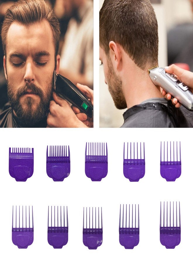 Vetmor Magnetic Clipper Guards Guide Comb Set Compatible with Andis Master Hair Clippers,Size form to 1/16 to 1 in,10pcs Purple - Image 3