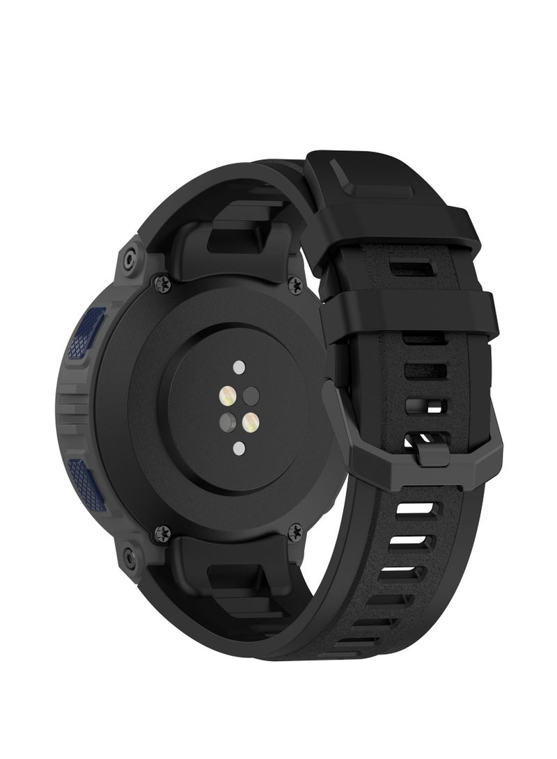 Watch Band Compatible for Amazfit Active Edge A2212 Strap Silicone Replacement Wristband Bracelet for Men & Women - Image 2