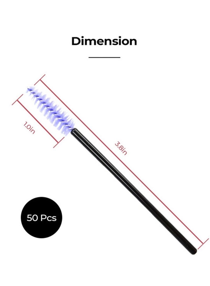K RANGE 50 Piece Disposable Eyelash Mascara Brushes - Image 2