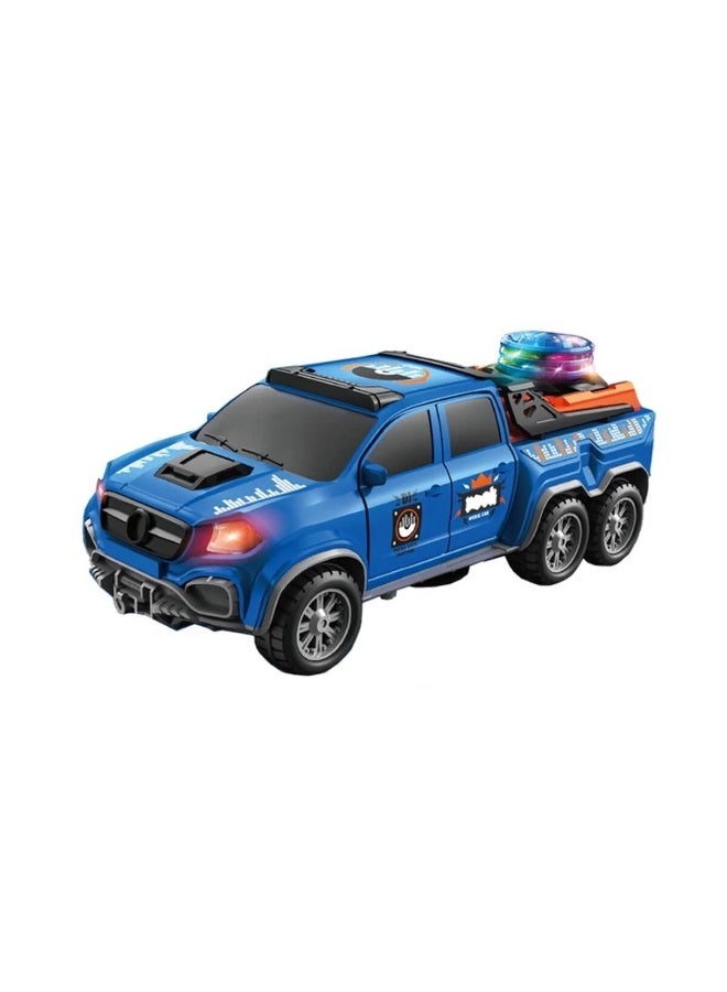 AlArabSooq Edm Music Car (Truck) | Best for Fun Loving Kids | Learning & Brain Development of Kids | 360 Moving Direction with auto Doors Opening| LED Flash Lights with Music | Unisex (Girls & Boys) | 3+ Plus Age | 3AA Batteries Operated, Color May Vary | - Image 3