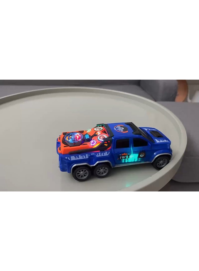 AlArabSooq Edm Music Car (Truck) | Best for Fun Loving Kids | Learning & Brain Development of Kids | 360 Moving Direction with auto Doors Opening| LED Flash Lights with Music | Unisex (Girls & Boys) | 3+ Plus Age | 3AA Batteries Operated, Color May Vary | - Image 4