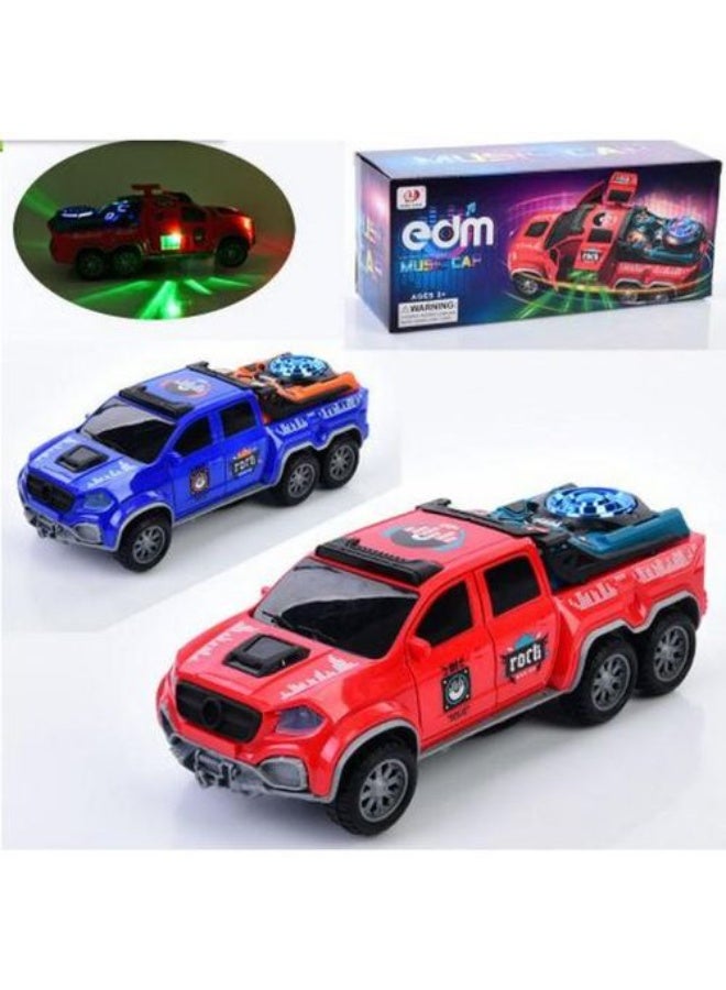 AlArabSooq Edm Music Car (Truck) | Best for Fun Loving Kids | Learning & Brain Development of Kids | 360 Moving Direction with auto Doors Opening| LED Flash Lights with Music | Unisex (Girls & Boys) | 3+ Plus Age | 3AA Batteries Operated, Color May Vary | - Image 2