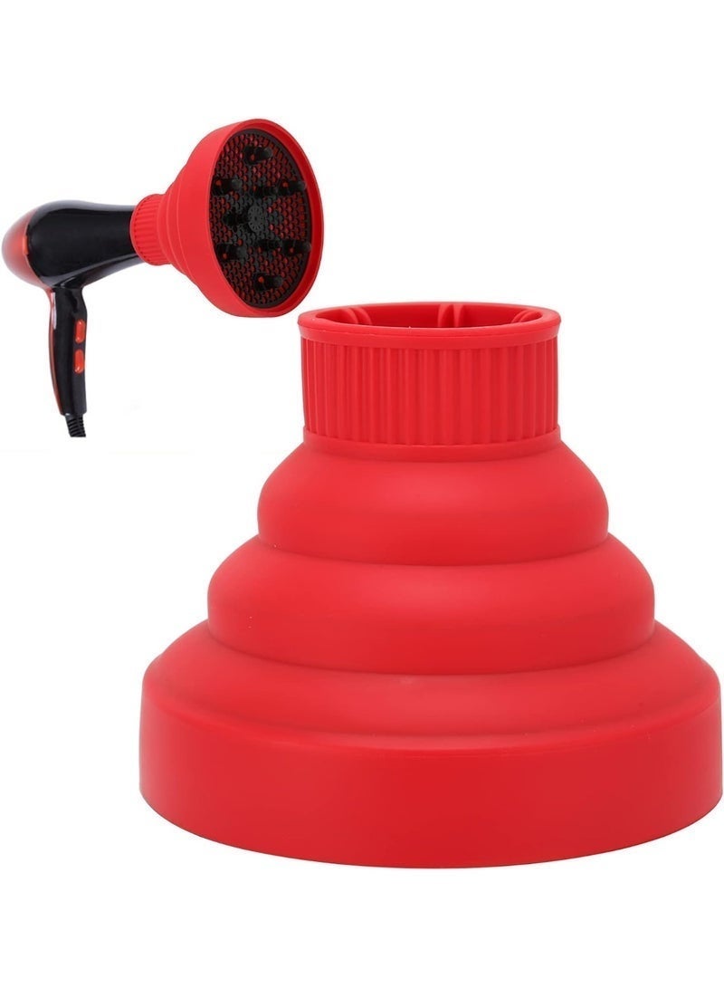 Dryer Diffuser, Silicone Foldable Attachment, 4-5cm Diameter, Portable Curly Hair Diffuser (Sorted Color) - Image 2