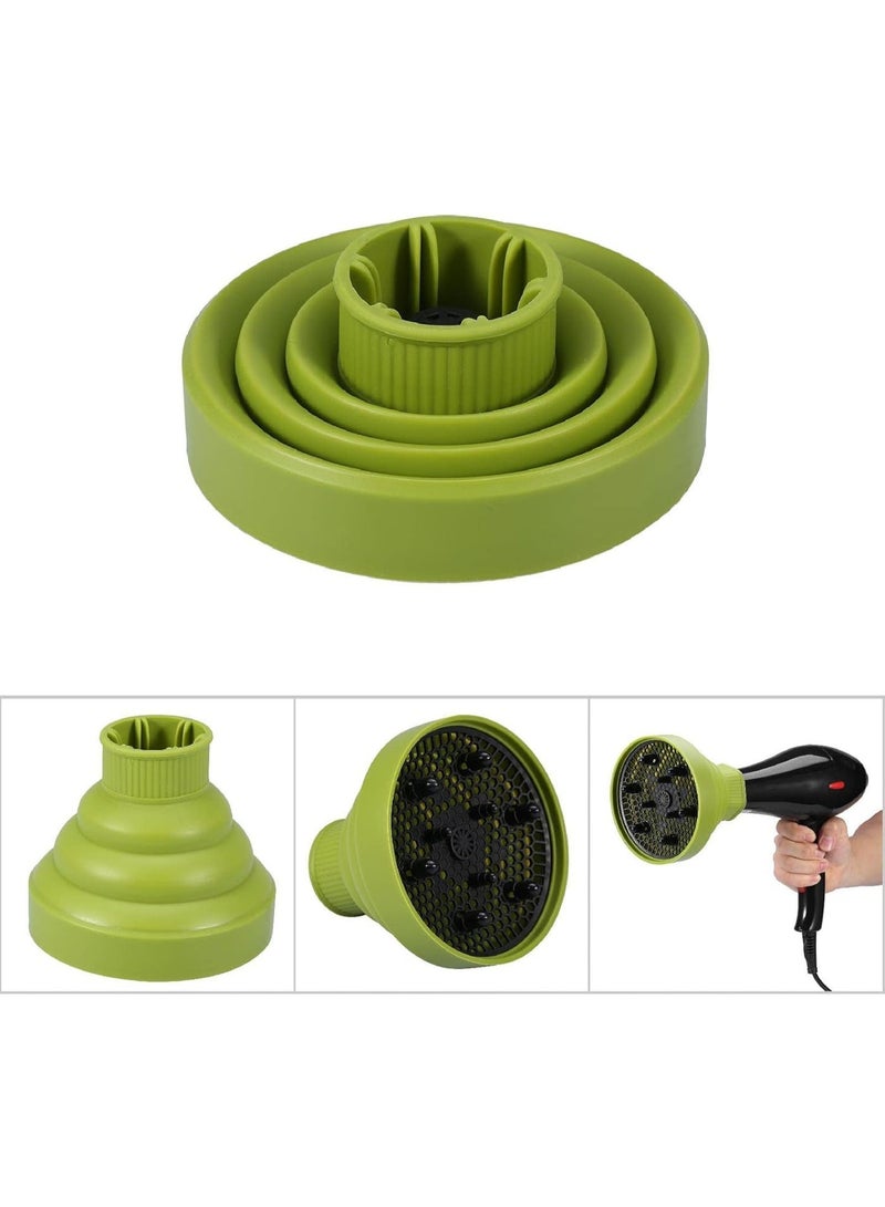 Dryer Diffuser, Silicone Foldable Attachment, 4-5cm Diameter, Portable Curly Hair Diffuser (Sorted Color) - Image 2