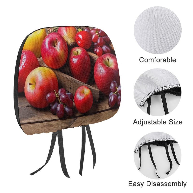 Universal 1 PCS Fruit Pattern Car Headrest Cover Soft Elastic Protector for SUV Truck - Image 4
