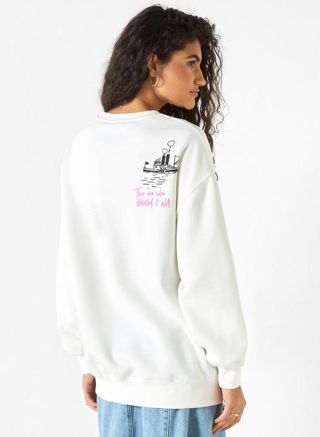 SP Characters Mickey Mouse Print Sweatshirt with Long Sleeves - Image 3