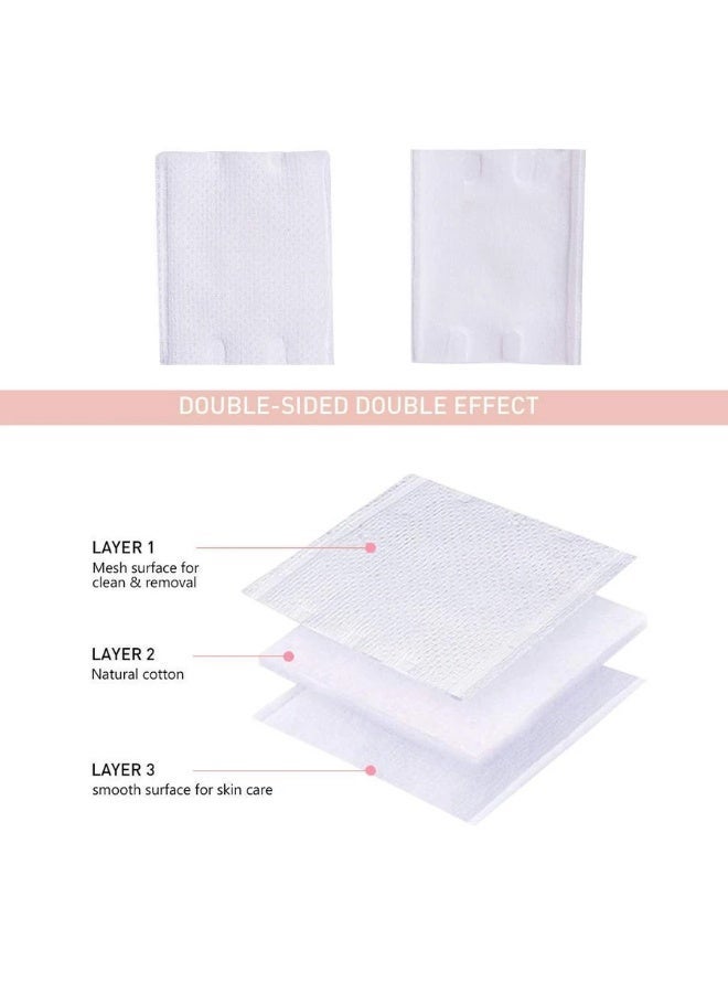 222PCS Clean Cotton Pads – Dual-Use Cosmetic Face Towels – Soft, High Absorption, Disposable Makeup Remover Pads - Image 2