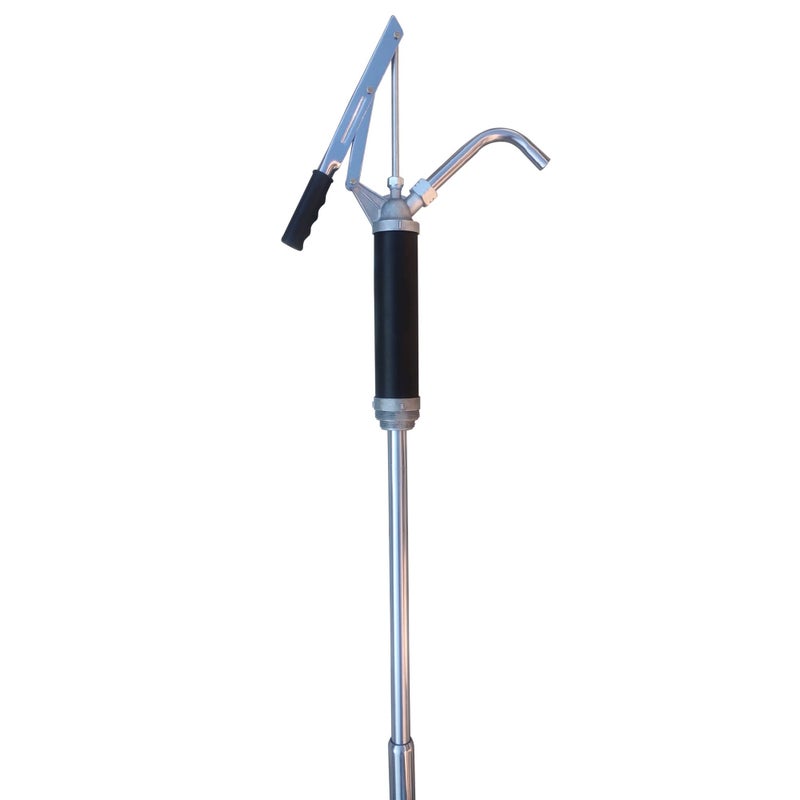 مضخة برميل EXXO سعة 1555 جالون مصنوعة من الصلب الثقيل تعمل يدويًا متوافقة مع السوائل القائمة على النفط زيت المحرك الديزل الكيروسين