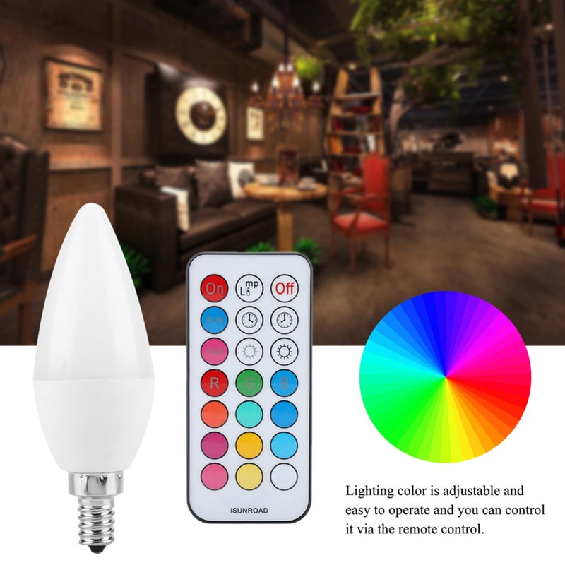 Smart RGB LED Color Changing Light Bulbs 12 Colors 2 Modes Remote Control E27 E14 B22 - Image 5