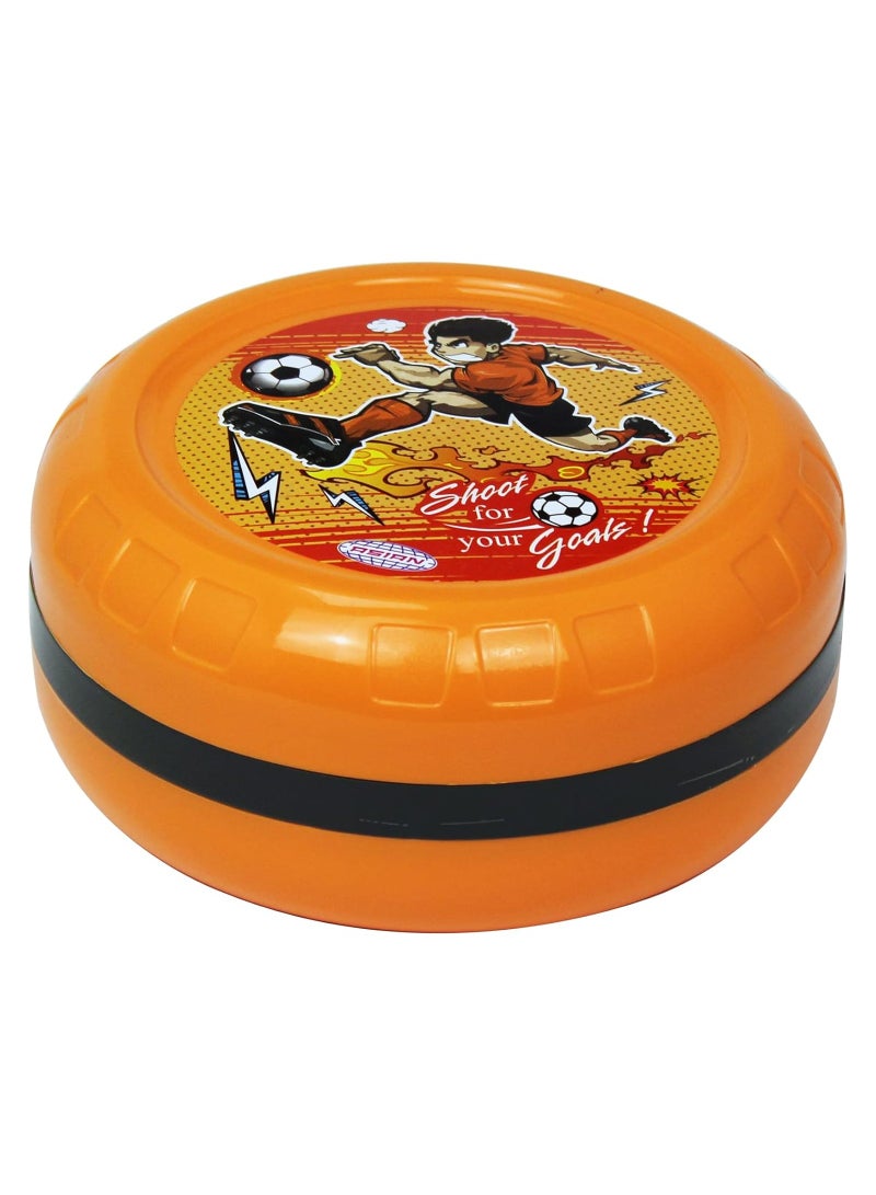 Asian Stainless Steel insulated Kids Lunch Box, Round Tiffin Leak proof Airtight box with Assorted Colors - Orbit  - Image 1