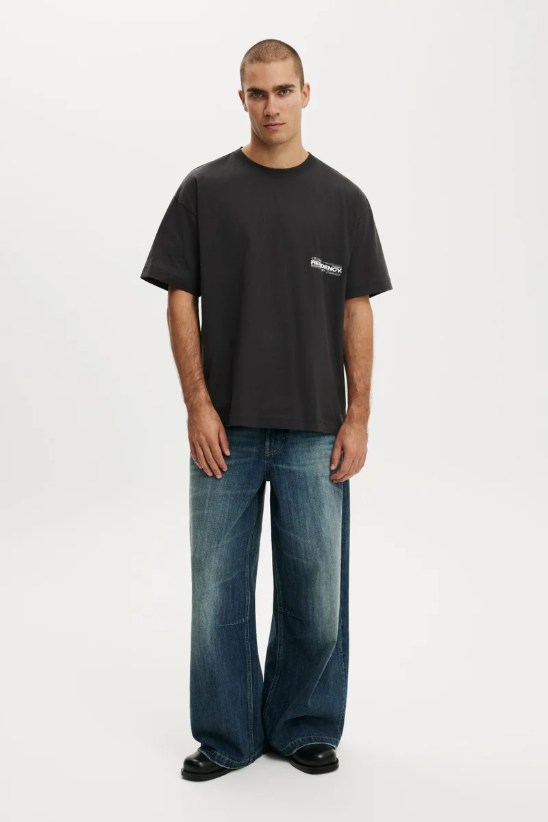 Cotton On Box Fit Text T-Shirt