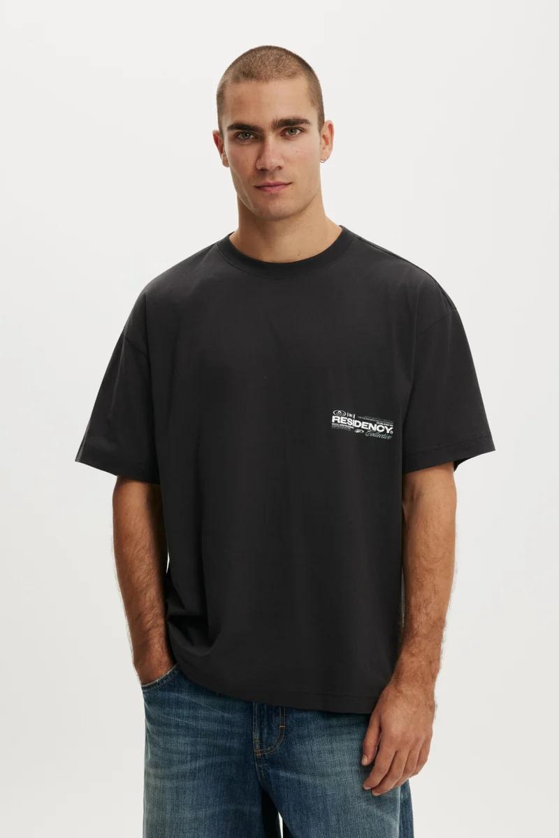 Cotton On Box Fit Text T-Shirt