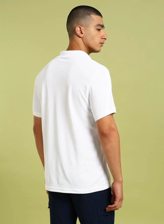 Technosport Technosport Plus Size Solid Slim Fit Polo T-Shirt