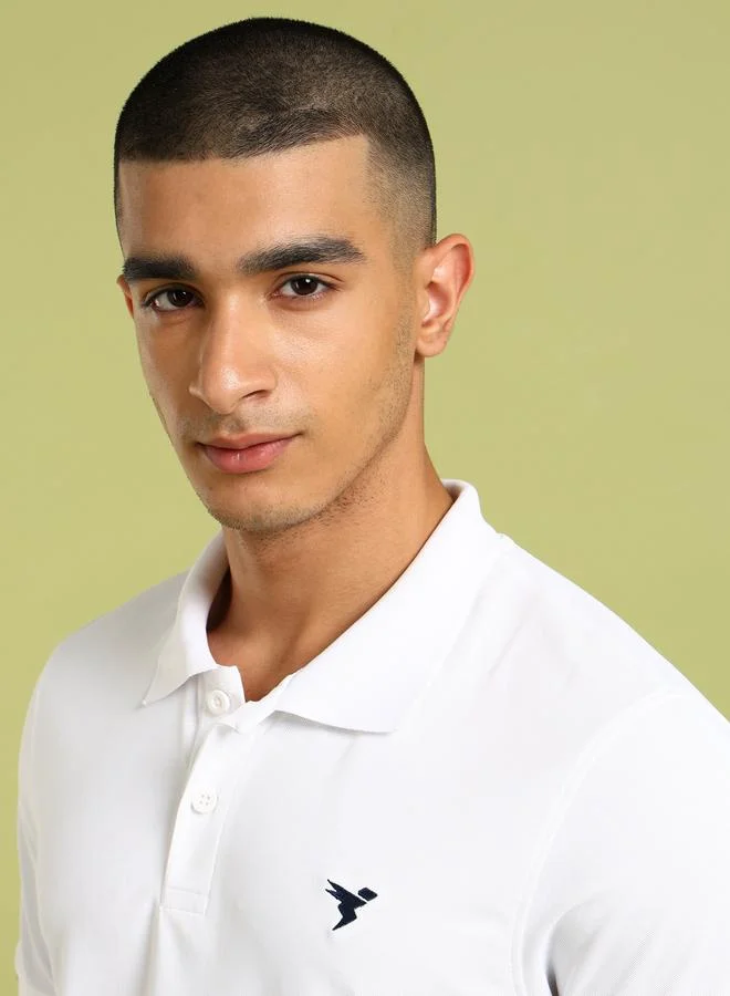 تكنوسبورت تيشيرت بولو سليم فيت سادة مقاس كبير من تكنوسبورت