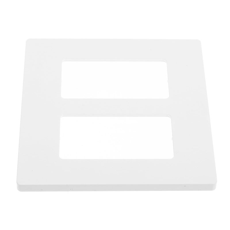 Double Gang Screwless White Wall Plate Cover for Electrical Outlets and Light Switches - Image 2