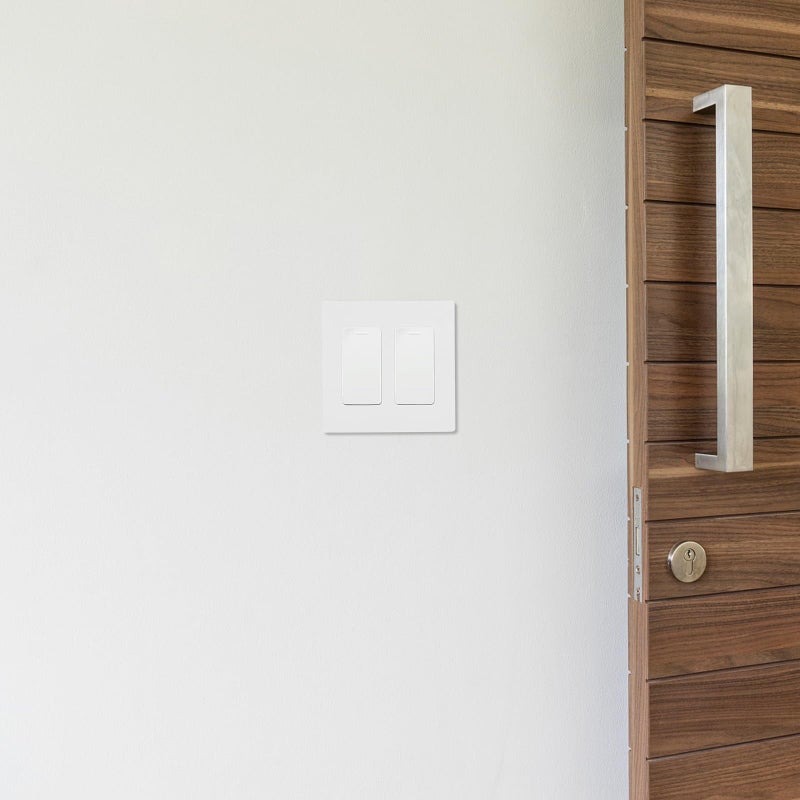 Double Gang Screwless White Wall Plate Cover for Electrical Outlets and Light Switches - Image 5