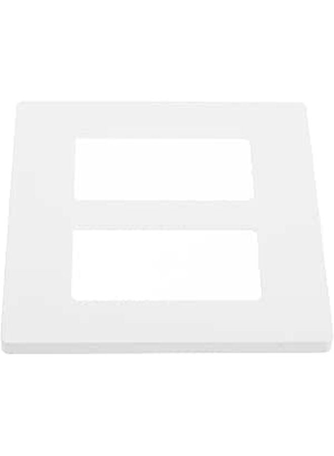 Double Gang Screwless White Wall Plate Cover for Electrical Outlets and Light Switches - Image 1