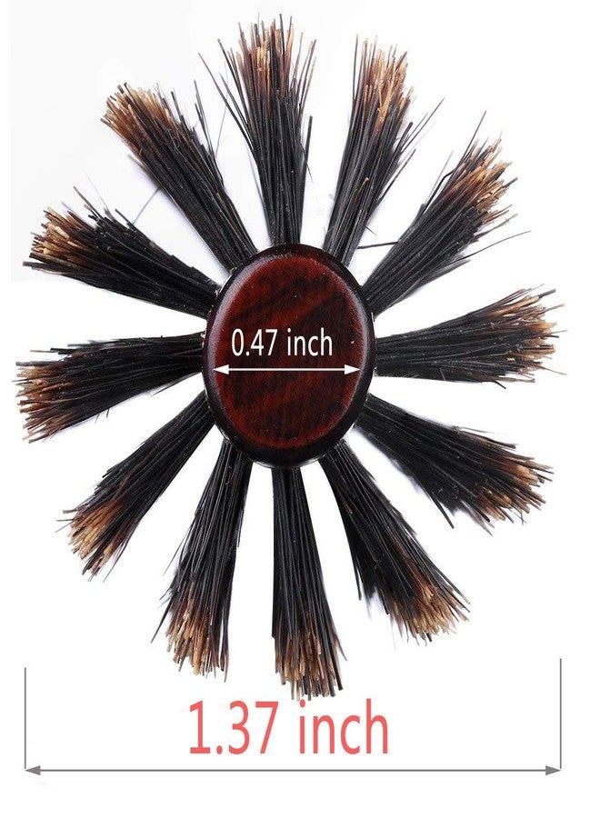 PERFEHAIR Boar Bristle Round Brush-1.3 inch, Pack of 2, Small Round Brushes for Blow Drying Styling Short, Fine, Thin Hair & Beard - Image 2