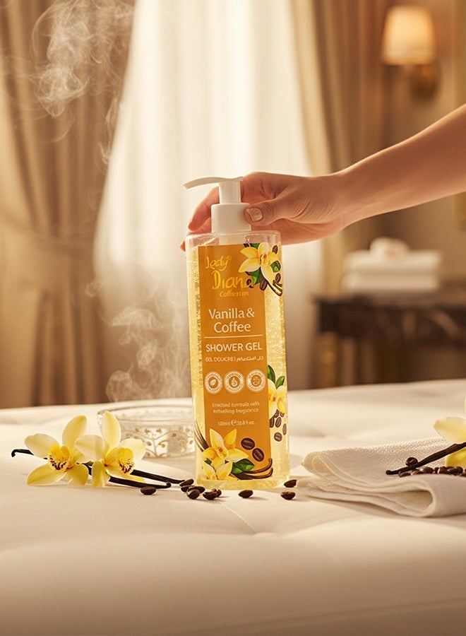 Lady Diana Vanilla & Coffee Shower Gel - 1000ml | Nourishing & Aromatic Body Wash for All Skin Types - Image 2