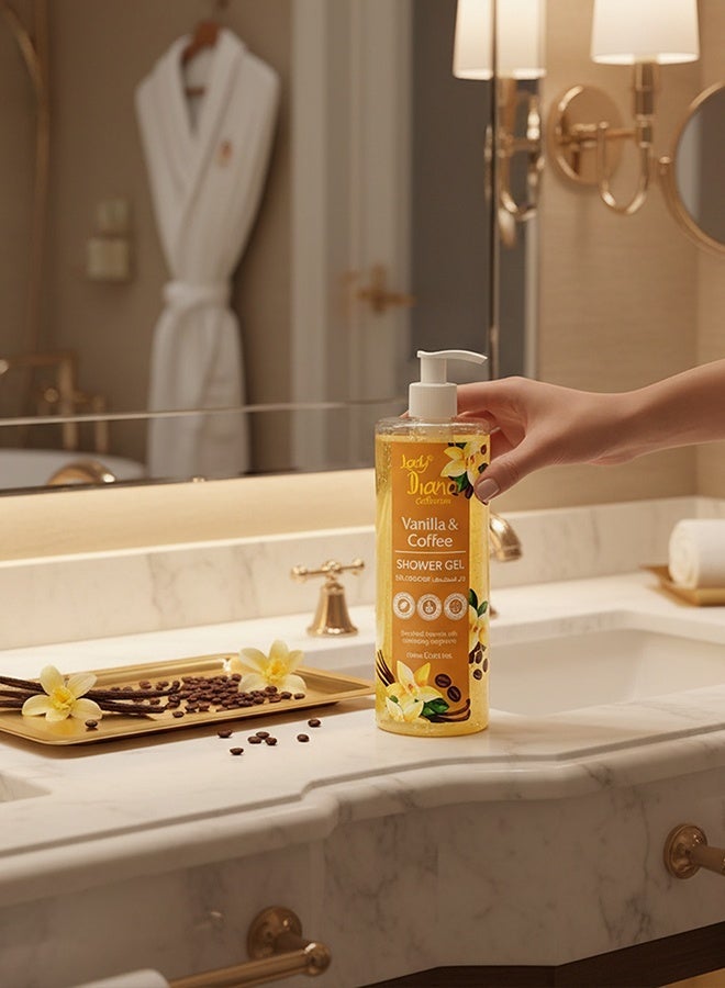 Lady Diana Vanilla & Coffee Shower Gel - 1000ml | Nourishing & Aromatic Body Wash for All Skin Types - Image 3
