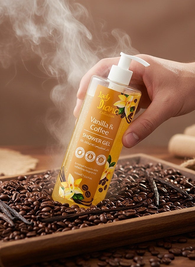 Lady Diana Vanilla & Coffee Shower Gel - 1000ml | Nourishing & Aromatic Body Wash for All Skin Types - Image 4