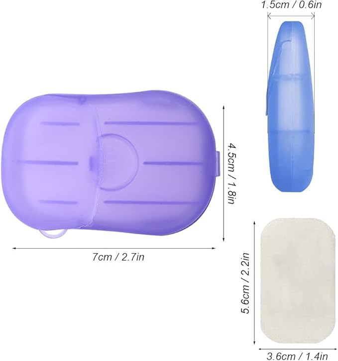 Clickswift Mini Portable Hand Soap Sheets, Scented Disposable Soap Sheet, Colorful Camping Soap Sheets, Travel Soap Sheets for Hand Washing Pack of 5 Box Multicolor (Each box = 20sheets) - Image 3