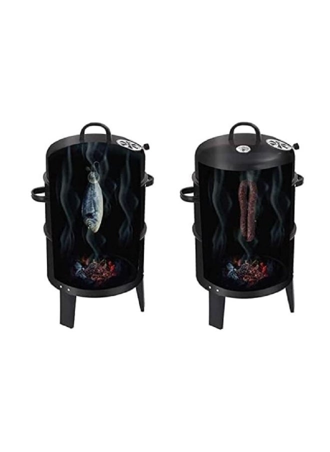 Grill Mark Durable and Sturdy Outdoor Vertical Smoker Grill Black 41 cm 8095200  - Image 2