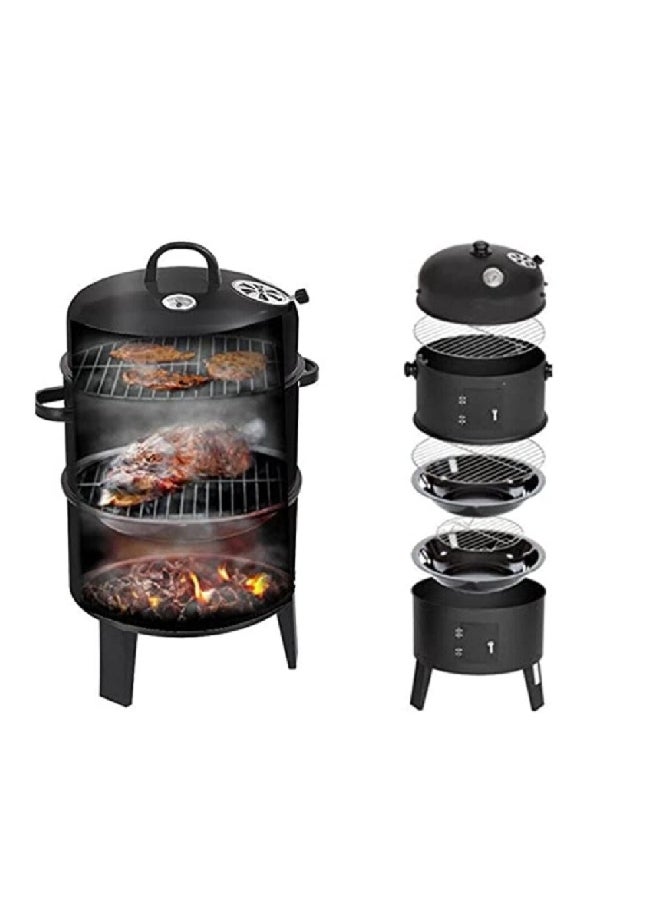 Grill Mark Durable and Sturdy Outdoor Vertical Smoker Grill Black 41 cm 8095200  - Image 3