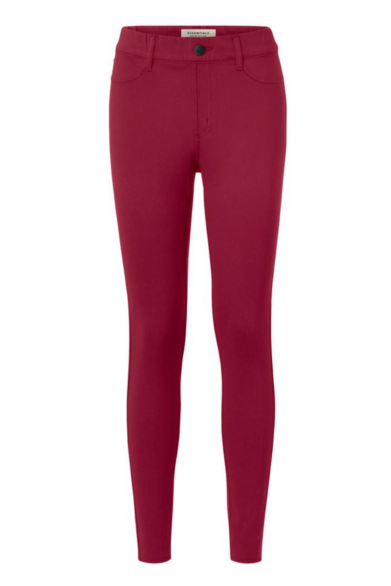 Tchibo Women Skinny Fit Plain Pants, Red  - Image 2