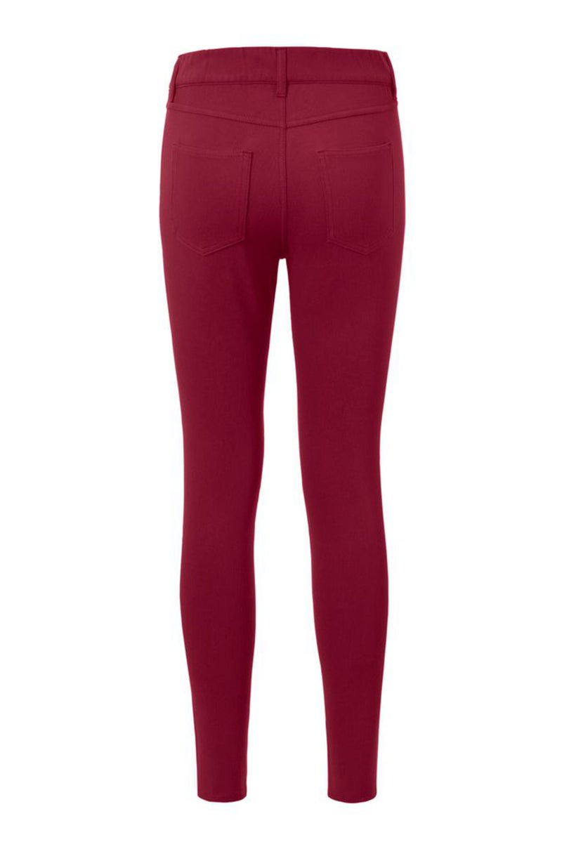 Tchibo Women Skinny Fit Plain Pants, Red  - Image 3