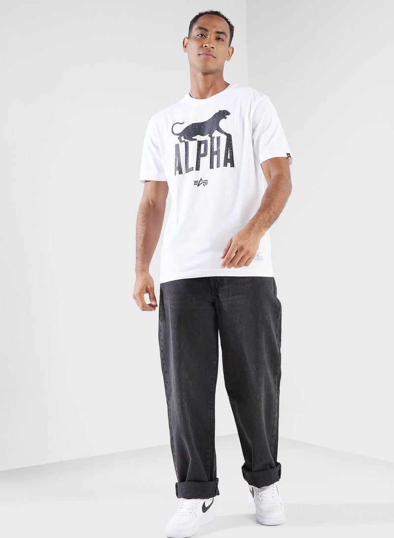 الفا انداستريز تيشيرت بنقشة جلد الفهد - Image 4