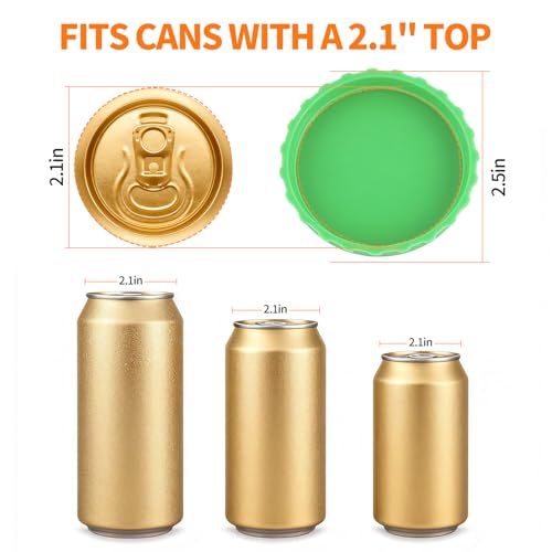 Creztail Soda Can Lids – 6 Pack Reusable Silicone Can Covers, Pop Can Lids Fits Standard Cans, Soda Can Saver, Can Toppers for Soda, Beer, Beverage (Assorted, BPA-Free) - Image 2