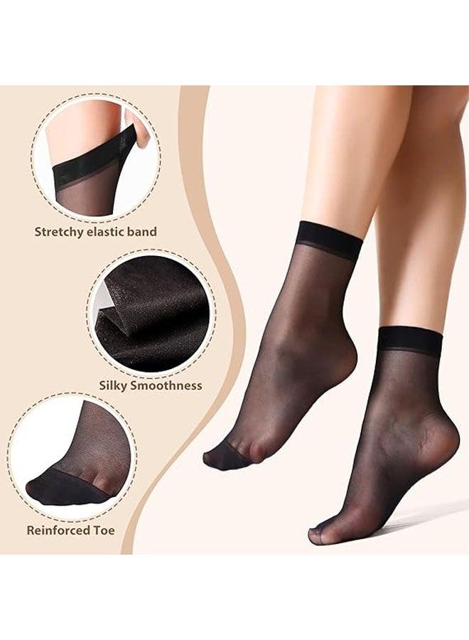 Pairs Women's Nylon Ankle Short Sheer Socks - Image 5