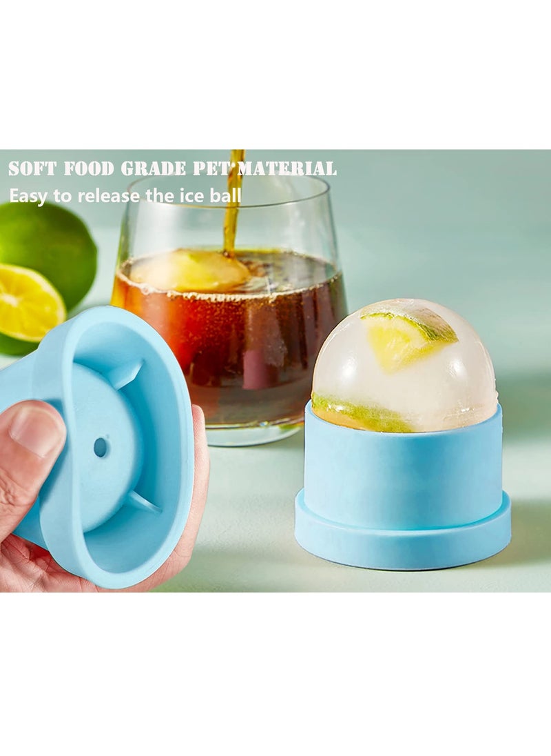 Generic - 4-Piece Big Ice Ball Maker Mold, Round Ice Cube Mold, 2.4 Inch Sphere Ice Cubes for Beverages,Arabic Coffee, Tea, Juice (4, White) - Image 1