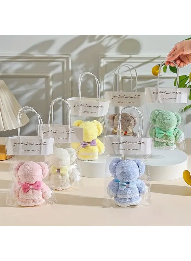 Mixed Color 7pcs Towel Bear Gift Set for Birthday Wedding Holiday Events - Image 2