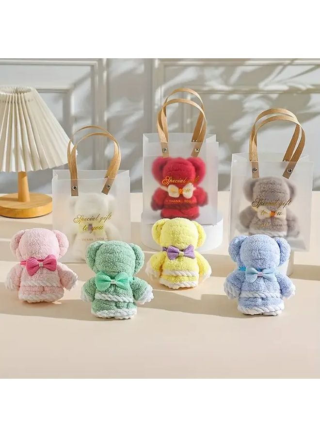 Mixed Color 7pcs Towel Bear Gift Set for Birthday Wedding Holiday Events - Image 4