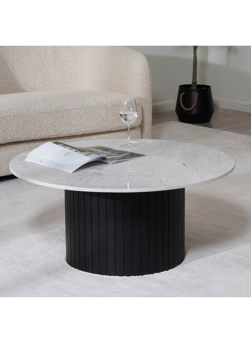 Pan Home Vadin Coffee Table Marble - White And Black - Image 2