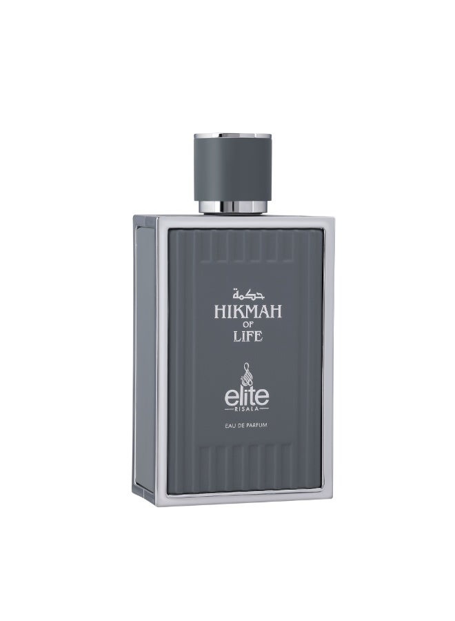 Risala عطر رساله النخبة حكمة الحياة للرجال 100 مل، عطر للرجال، عطر فاخر يدوم طويلاً، رائحة خشبية عطرية مع جريب فروت، ماندرين أخضر، وفيتيفر - Image 1