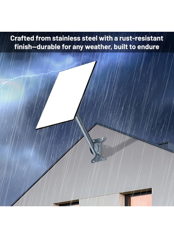 YOUWE7 Compatible with Starlink Gen 3 Mounting Kit, Roof & Wall Mount, Pipe/Pole Adapter, Starlink Internet Kit Satellite Mount - Image 2